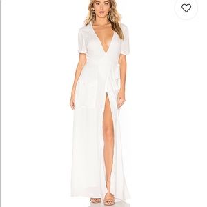 Revolve white maxi dress jetset diaries size small